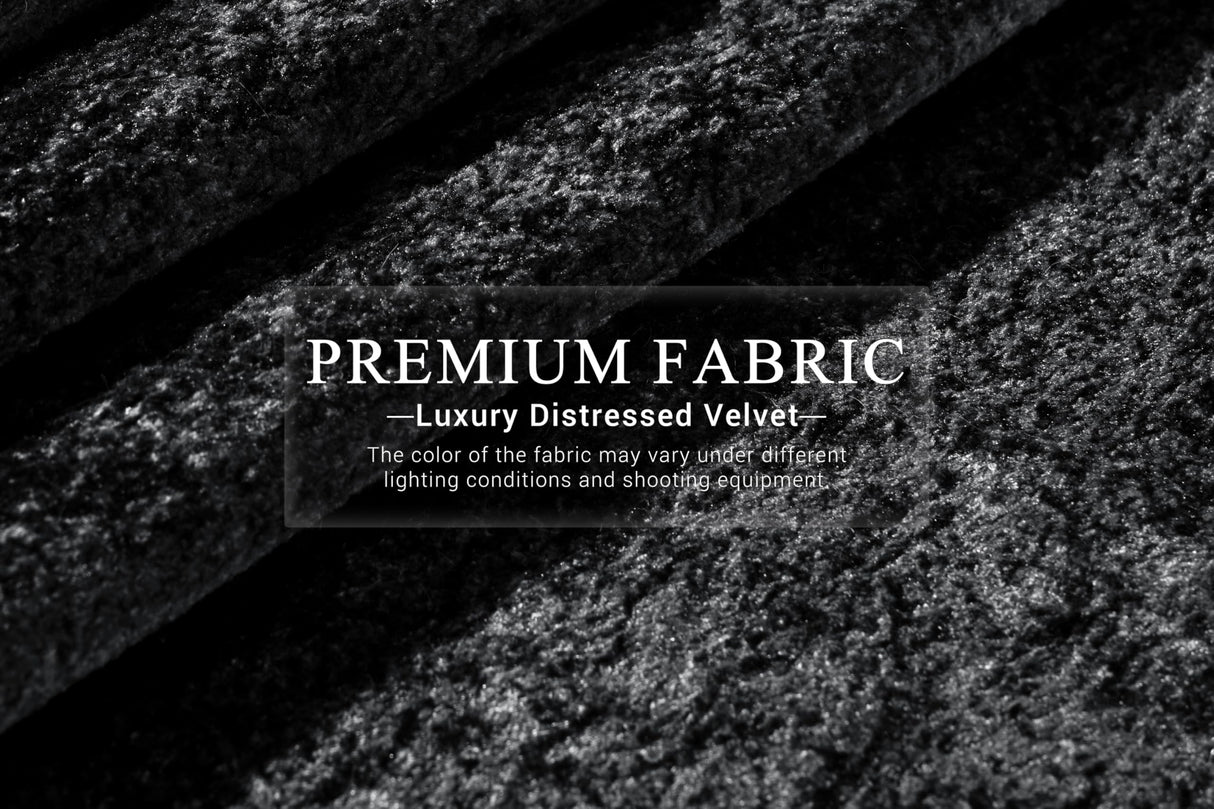 HABUTWAY 105" L-Shape Modular Sectional Sofa Couch for Living Room,No Assembly Required,Modular Comfy Sofa with Deep Seat for Living Room Bedroom,Luxury Distressed Velvet(Left,Black) HABUTWAY