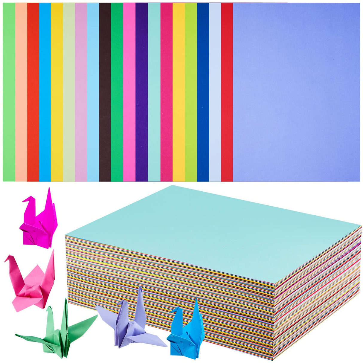 1000 Sheets Construction Paper Bulk School Supplies 9 x 12 Inches Art Classic Heavyweight Paper Craft for Kids Adults Holiday Drawing(Multicolored) Henoyso