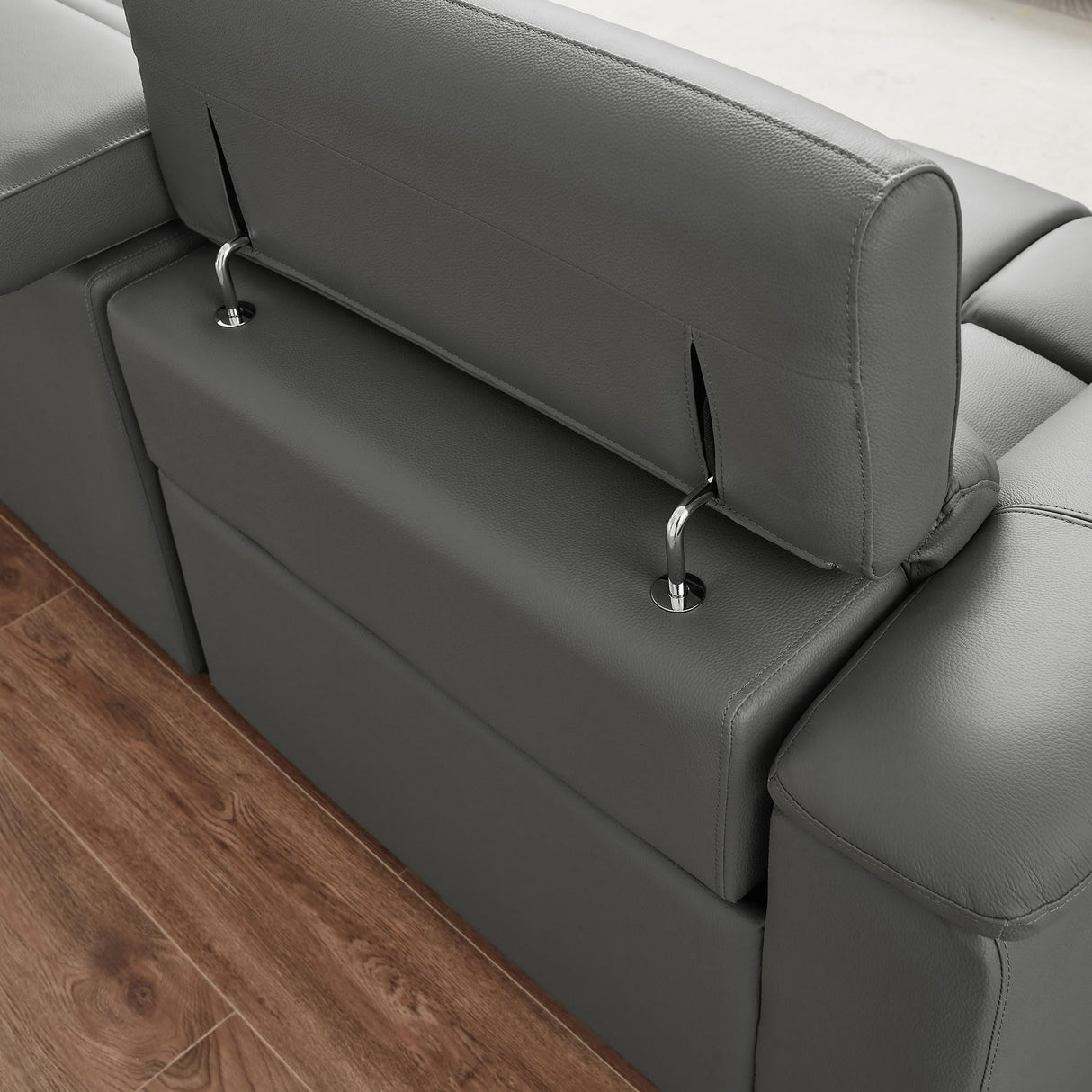 Luxury Power Reclining Motion Sectional Sofa Oversized Leather Upholstered Left Facing Recliner Sofa&Couch for Living Room, L-Shaped Power Recliner Couch W/USB Ports, Adjustable Headrest & Footrest ERYE