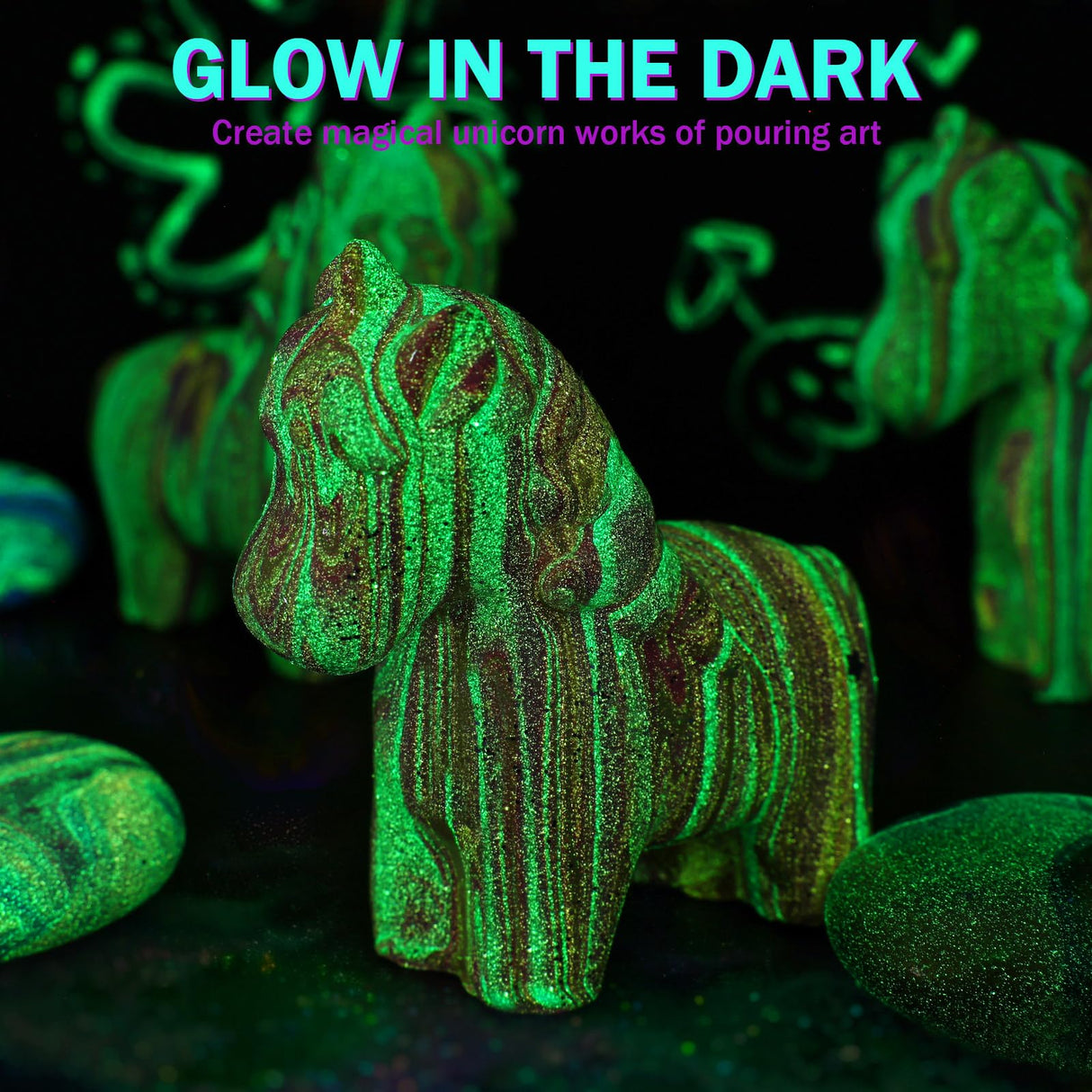 LAOESE Unicorns Paint Pouring Art Kit - DIY Craft for Kids Age 6-12, Arts and Crafts Kit for Girls & Boys, Toys Girls Boy Birthday Gift Ages 4 5 6 7 8 9 10 11 12+ LAOESE