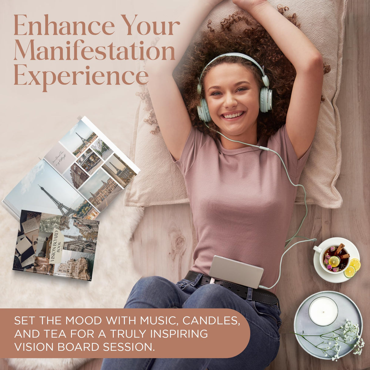 Tangobird Vision Board Book: Clip Art Images & Words in All Categories, for Visualizing Your Goals & Dream Life, Inspirational Pictures for Collage Making & Scrapbooking - Mothers Day Gifts Tangobird