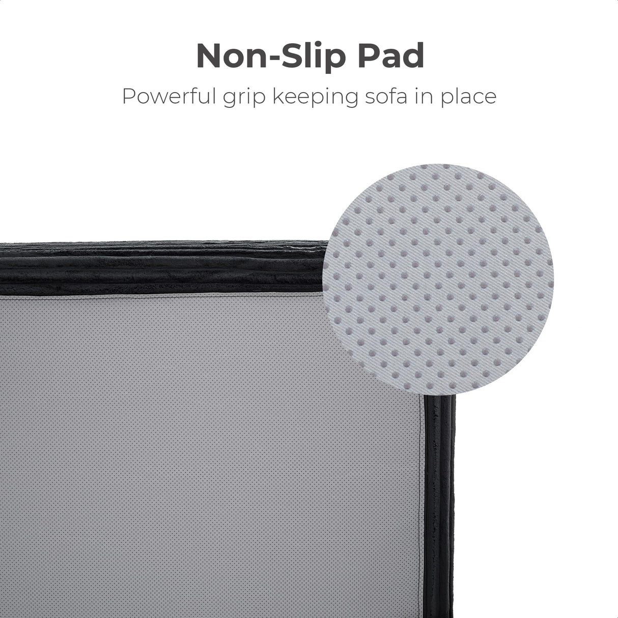 LIKIMIO 71" Loveseat Sofa, Comfy Deep Seat, No Assembly, Sofa in a Box, Modern Small Couch with Plush Fabric for Living Room, Bedroom, Apartment, Home Office, Black LIKIMIO