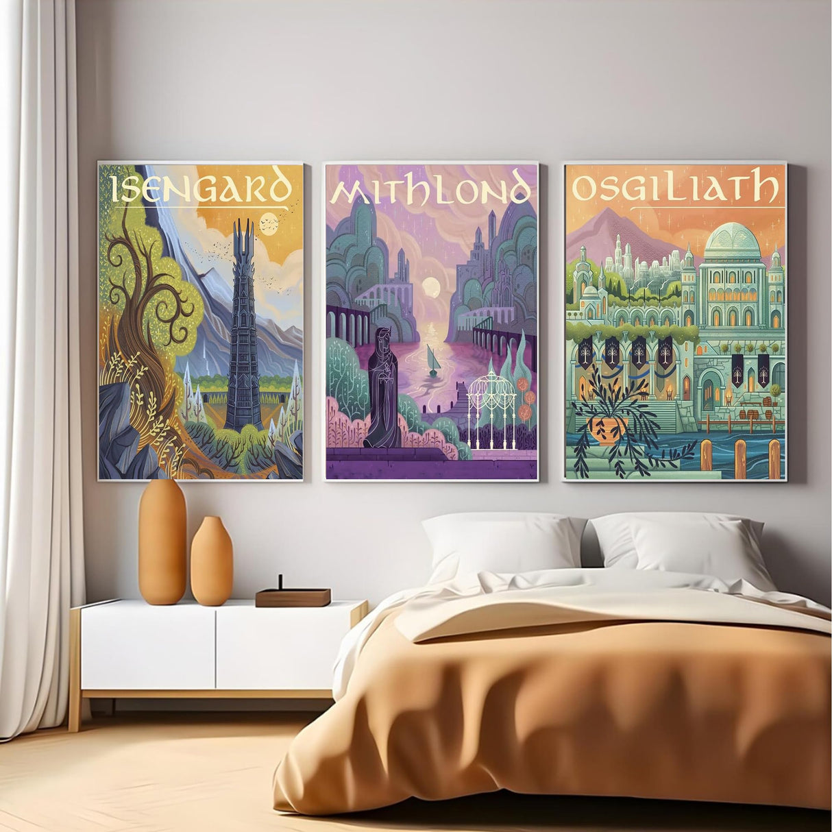 6Packs Abstract Landscape Diamond Art Kits for Adults,Ring Art Diamond Painting Kits,DIY 5D Fairy Dust Diamond Art Painting Kits,Magic Castle Diamond Dots for Adults for Home Wall Decor 12x16inch Yijingtop