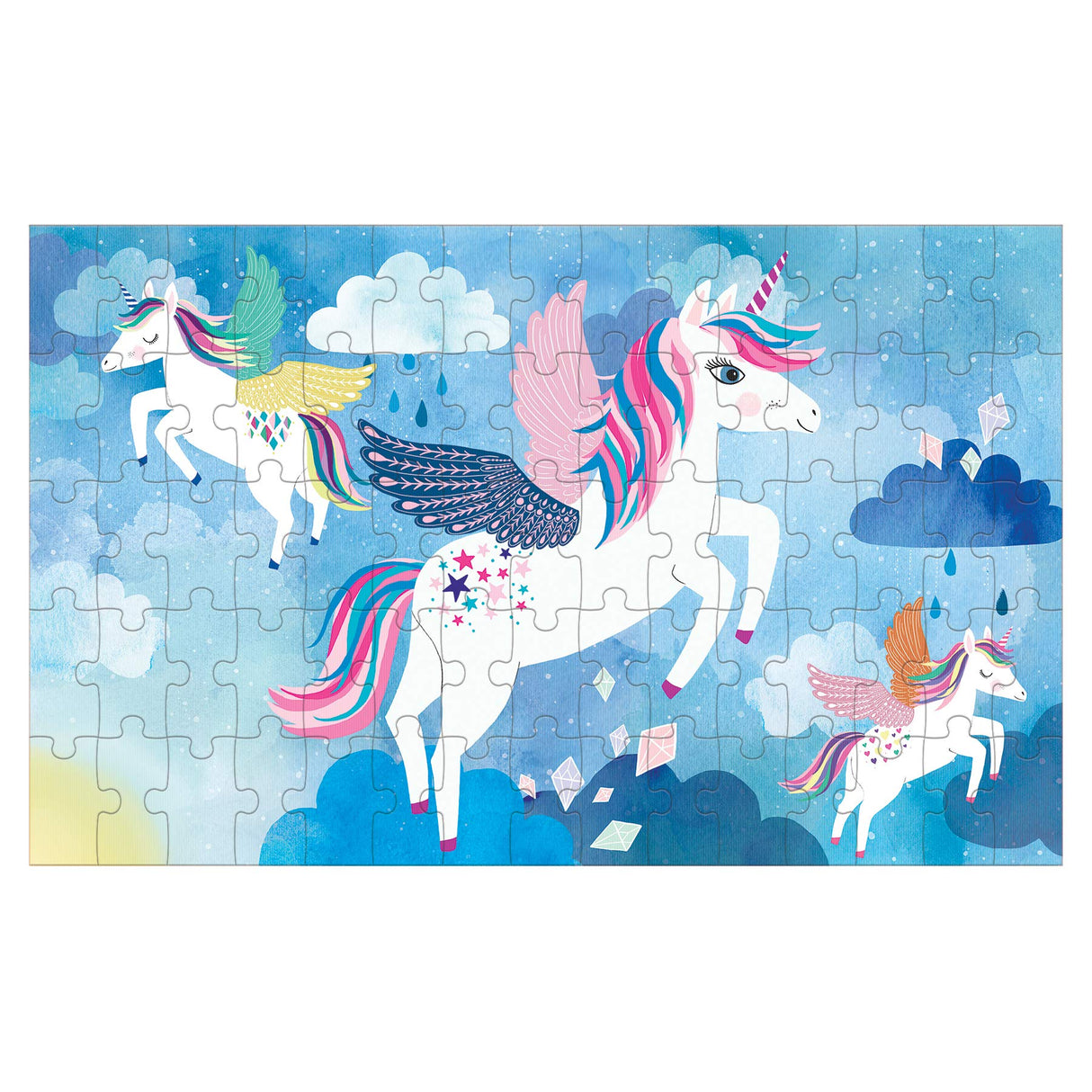 Mudpuppy Unicorn Magic 75 Piece Lenticular Puzzle from Mudpuppy - Exciting and Innovative Jigsaw Puzzle for Kids, 17.75" x 11", Watch The Completed Puzzle Transform Before Your Eyes, Ages 5+ Mudpuppy