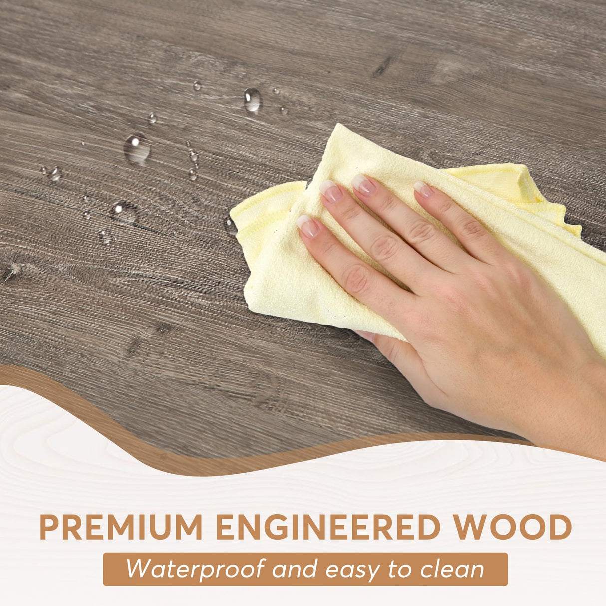 Tribesigns Farmhouse Dining Table for 6 People, 70.8-Inch Rectangular Wood Dining Table, Rustic Kitchen Table with Heavy Duty Metal Legs for Dining Room(Grey) Tribesigns