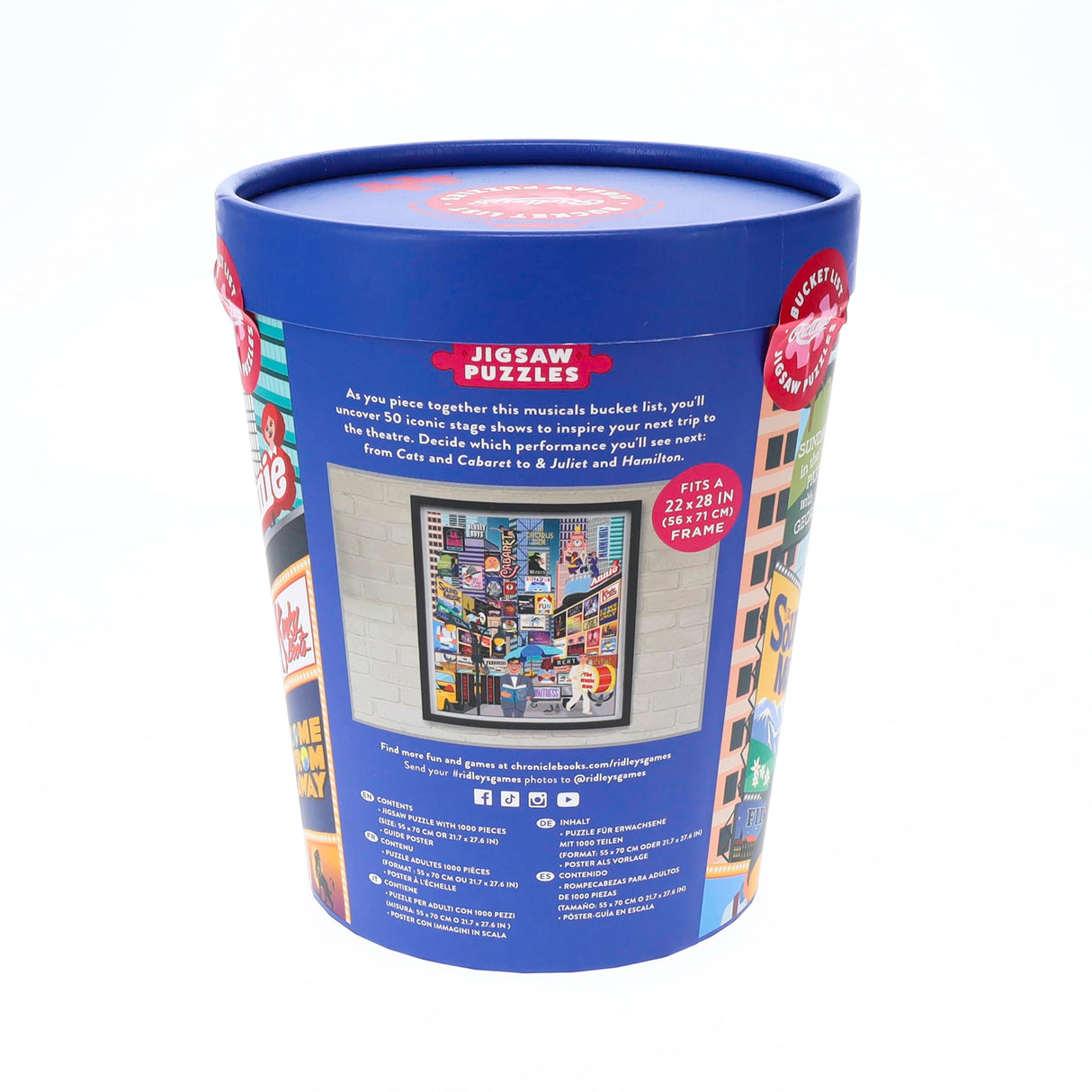 Ridley's: 50 Must-See Musicals Bucket List 1000-Piece Puzzle|Unique Graphics of Popular Broadway Musicals in New York City|Room Décor After Completion|Great Gift for Musical Lovers Ridley's