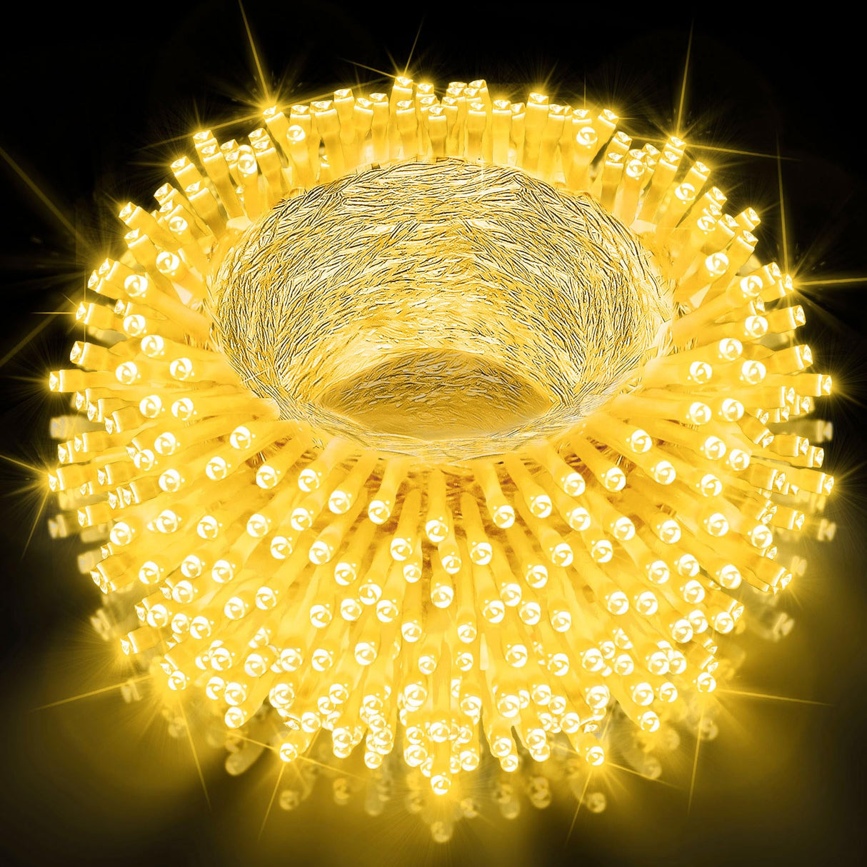 200 FT 500 LED Christmas Lights Outdoor Decorations Super Long Fairy Lights Waterproof 8 Modes Timer Clear Wire String Lights for Outside House Tree Patio Yard Wedding Party Holiday-Warm White JXLEDAYY