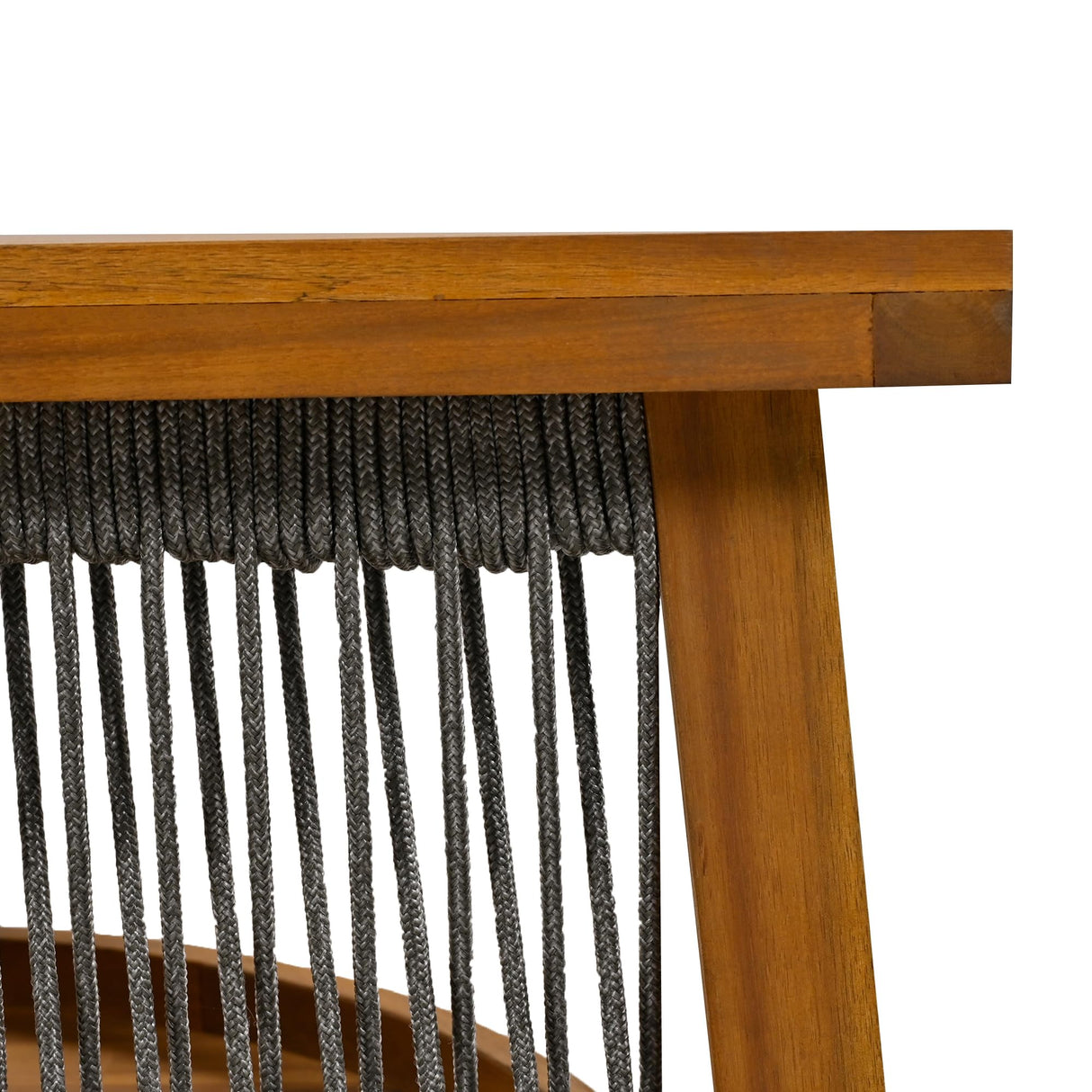 Brabrety 6-Person Outdoor Seating Group with Cushions and A Coffee Table, Half Moon Outdoor Sectional Sofa Set, Acacia Wood Outdoor Patio Furniture for Balcony, Vourtyard, Garden (Beige) Brabrety