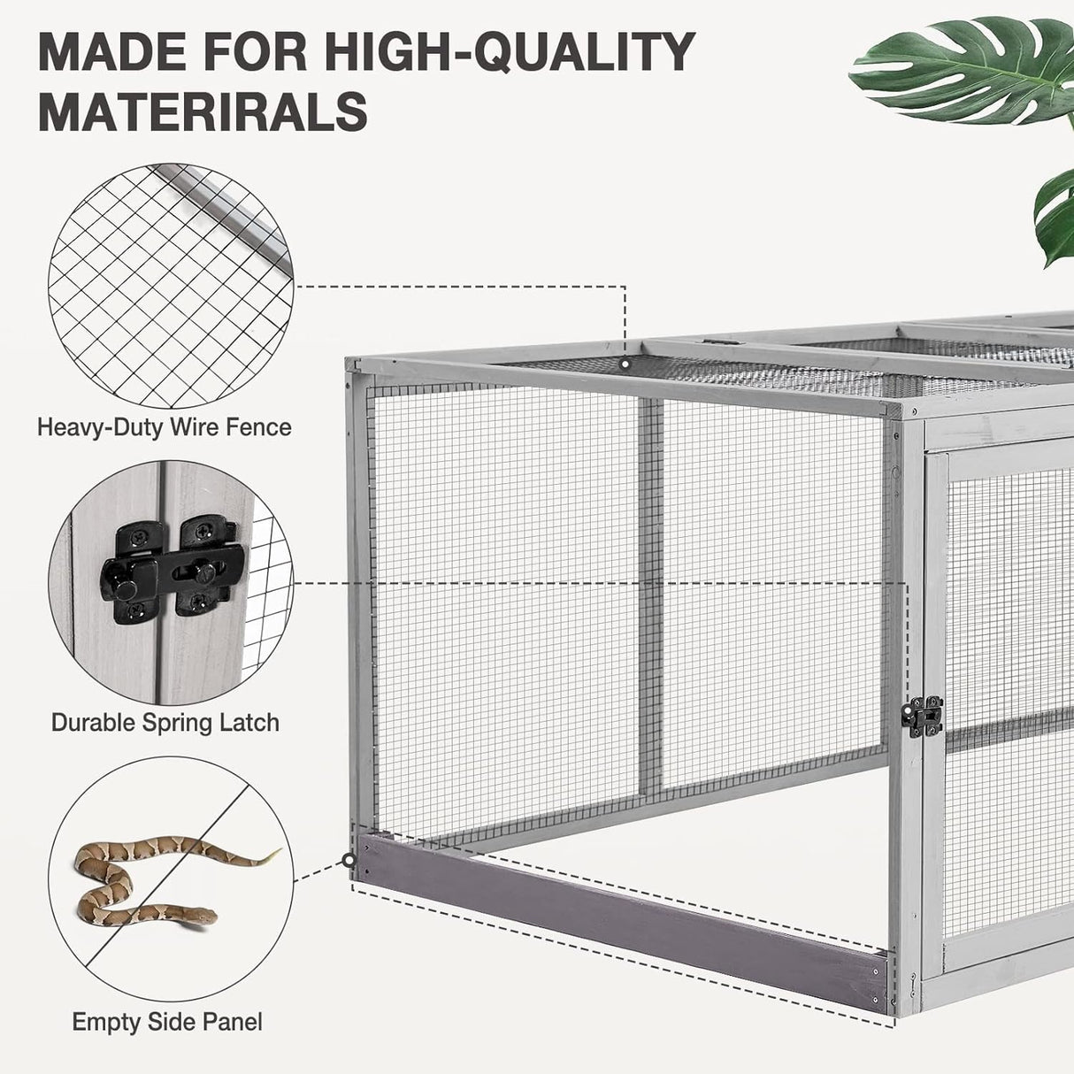 MEDEHOO Large Chicken Coop Run Extension-Durable Chicken Enclosure for Chicks, Ducks, Rabbits(20.73 Ft²) MEDEHOO