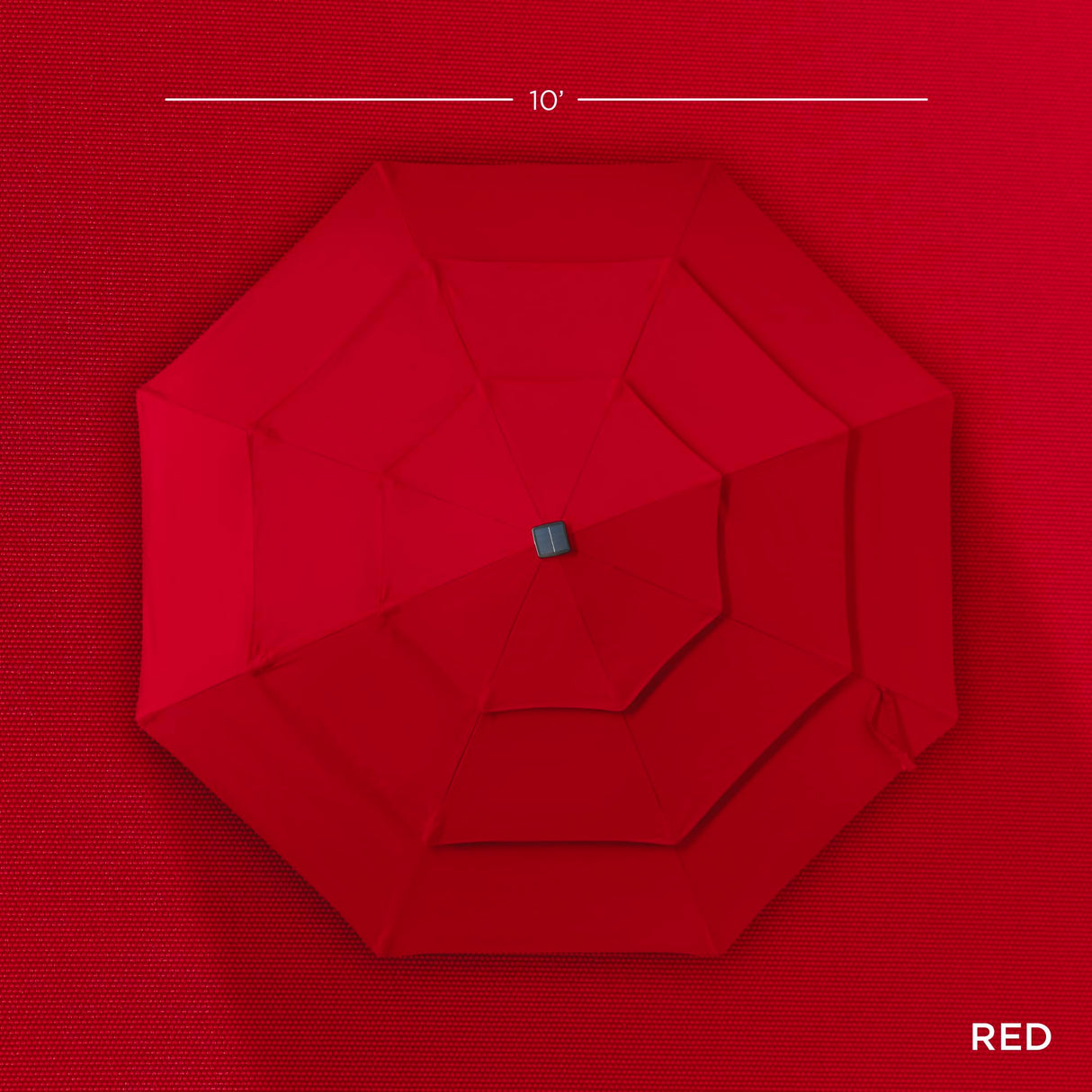 Best Choice Products 10ft 3-Tier Solar Patio Umbrella, Outdoor Market Sun Shade for Backyard, Deck, Poolside w/ 24 LED Lights, Tilt Adjustment, Easy Crank, 8 Ribs - Red Best Choice Products