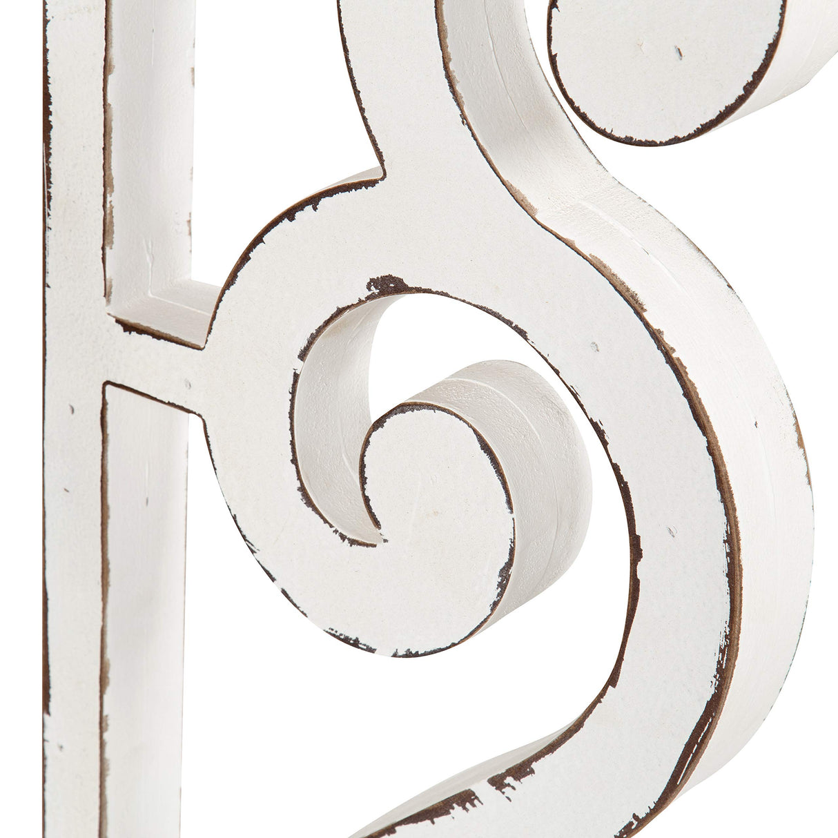 Kate and Laurel Wyldwood Country French Solid Wood Console Table - Rustic/White Legs - Natural Wood Top Kate and Laurel