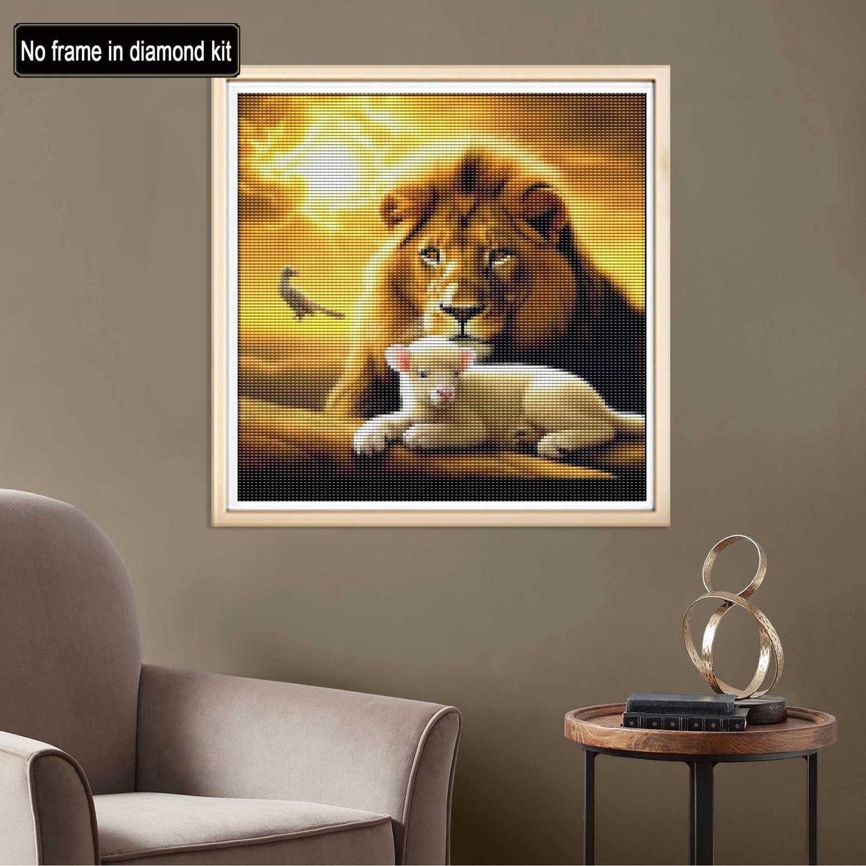 Diymood DIY 5D Diamond Painting Kits for Adults Animal - Diamond Art Kits for Adults Bird Sheep Lion | Full Drill Round | Crystal Mosaic Picture | Beginner | Home Wall Decor | 12x12inch Diymood