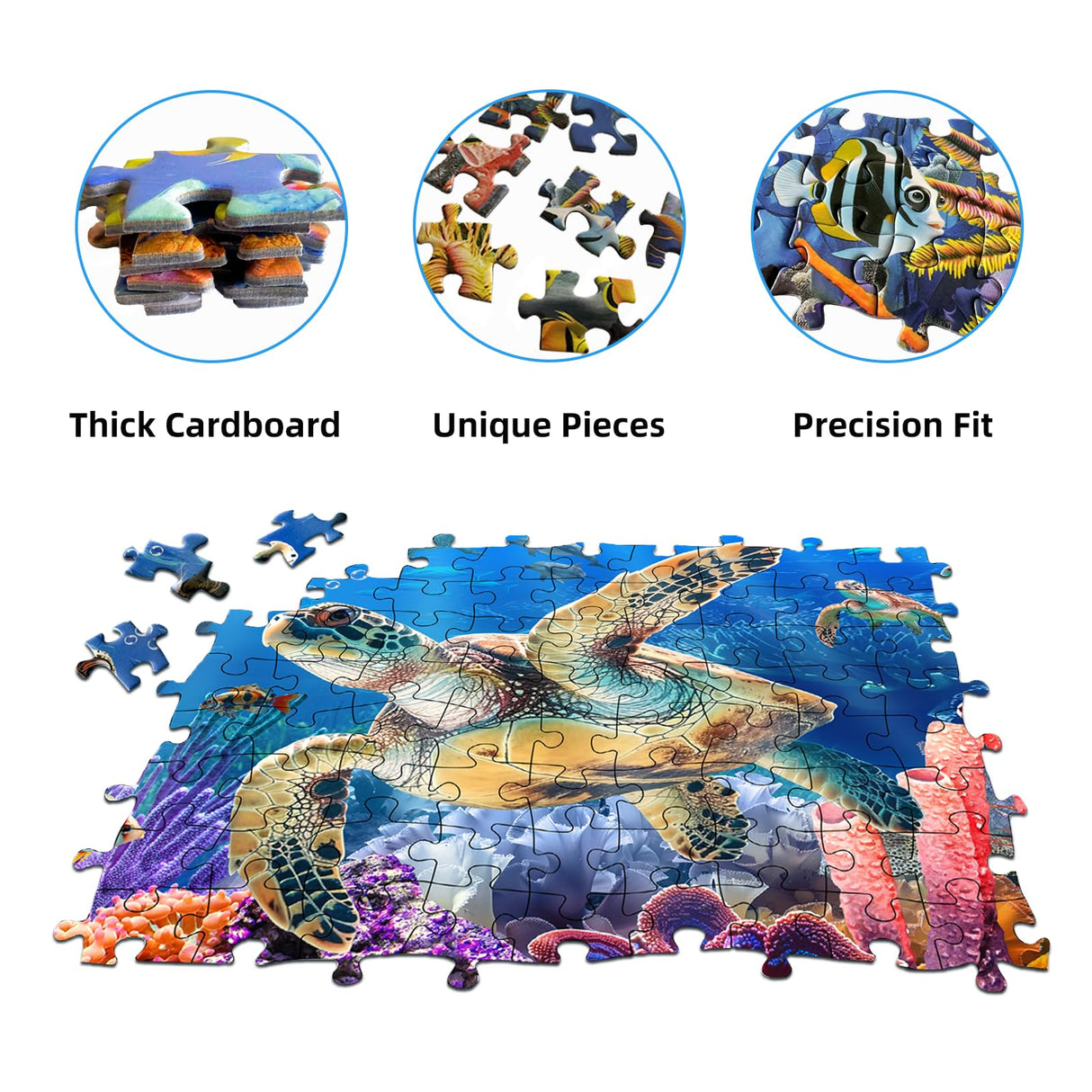 JOYZEXY 500 Piece Puzzles for Adults, Underwater World Jigsaw Puzzles 500 Pieces Ocean Scene Challenging Puzzle JOYZEXY