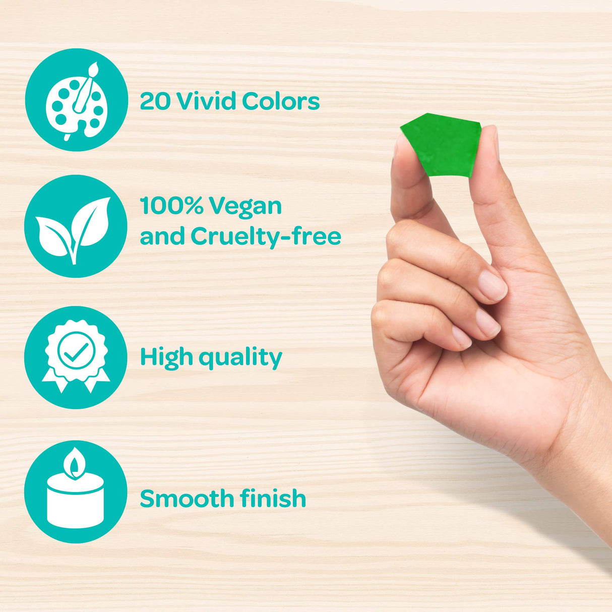 Hearts & Crafts Soy Wax Candle Dye - 20 Color Wax Chip Dyes for DIY Candle Making Supplies Hearts & Crafts