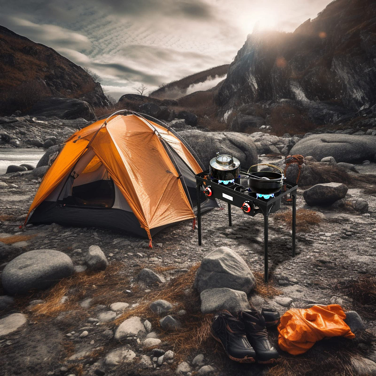 Vivicreate Propane Gas 20 PSIG high pressure regulator outdoor camping camp garden BBQ grill stove burner vivicreate