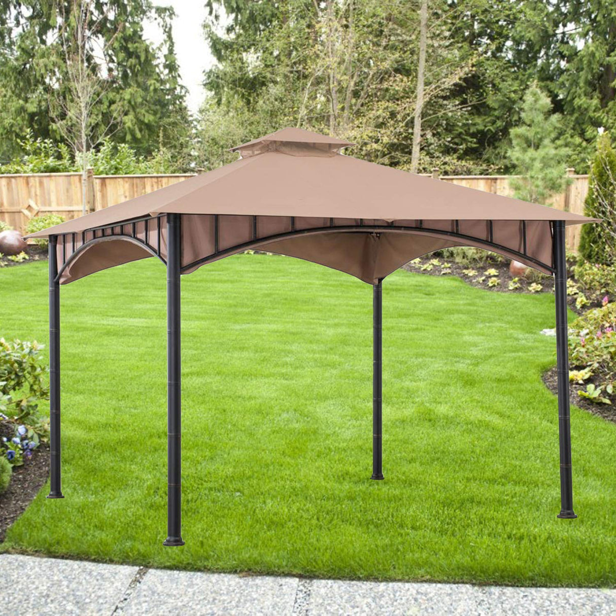 Garden Winds Replacement Canopy Top Cover Compatible with The Rosedale Gazebo A101011900 - Riplock 350 Garden Winds