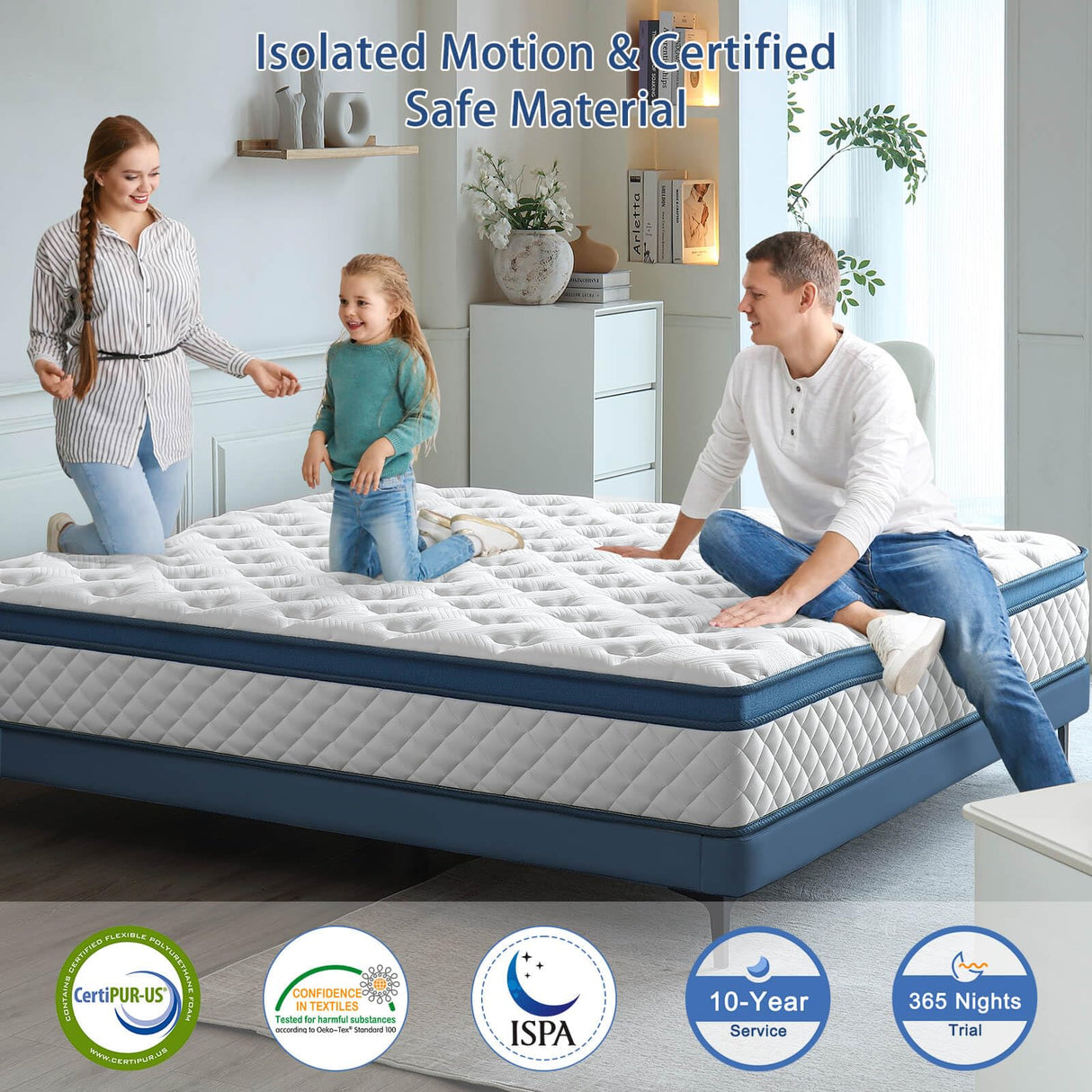 Laccard Full Size Mattress, 12 Inch Medium Firm Hybrid Full Bed Mattresses, Memory Foam Mattress in a Box for Pressure Relief, Individual Pocket Spring-Motion Isolation with Edge Support, CertiPUR-US Laccard