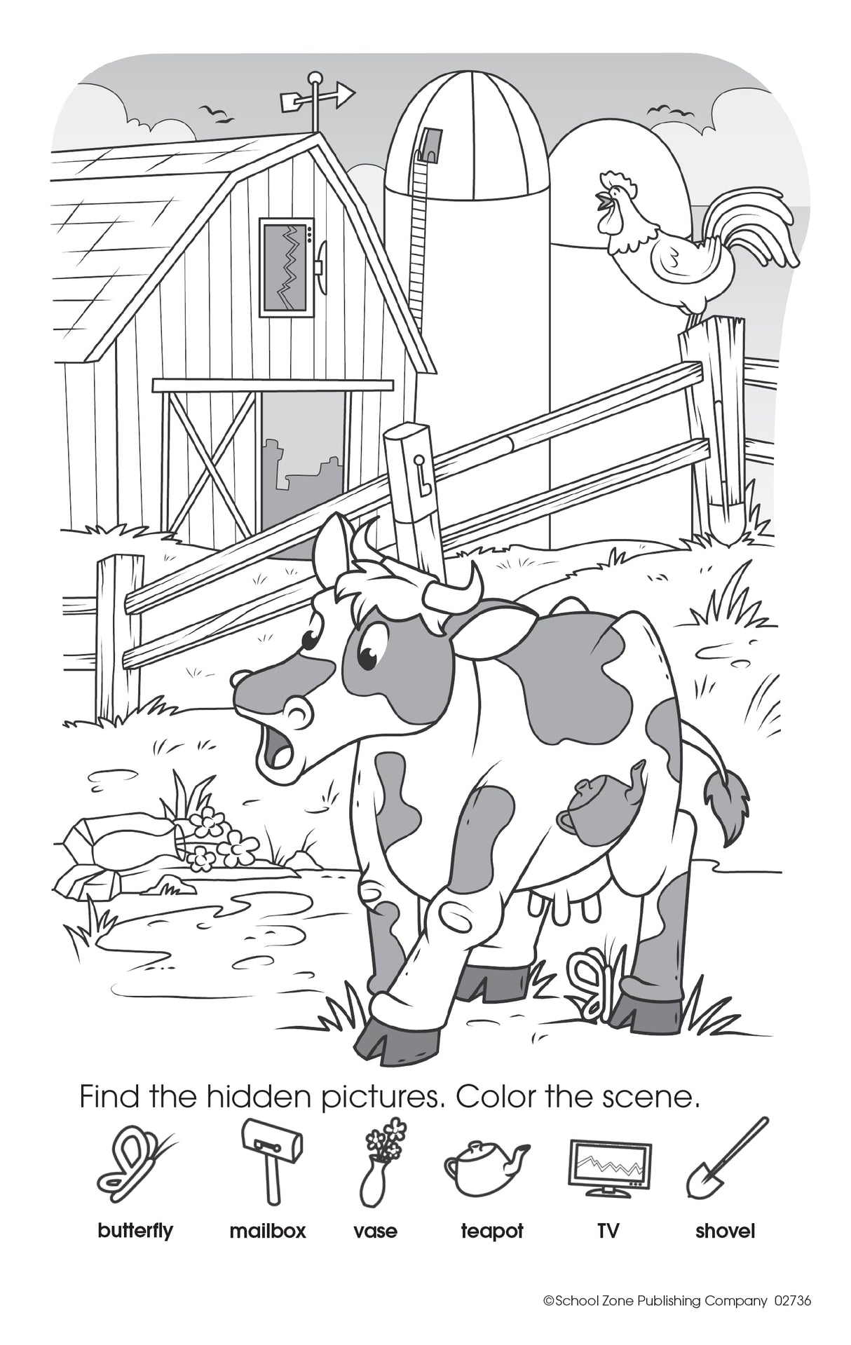 School Zone My First Hidden Pictures Workbook: 48 Pages, Pre-K, Preschool, Kindergarten, Activity Pad, Search & Find, Picture Puzzles, Coloring, Ages 4 to 6 (Little Busy Book Series) School Zone