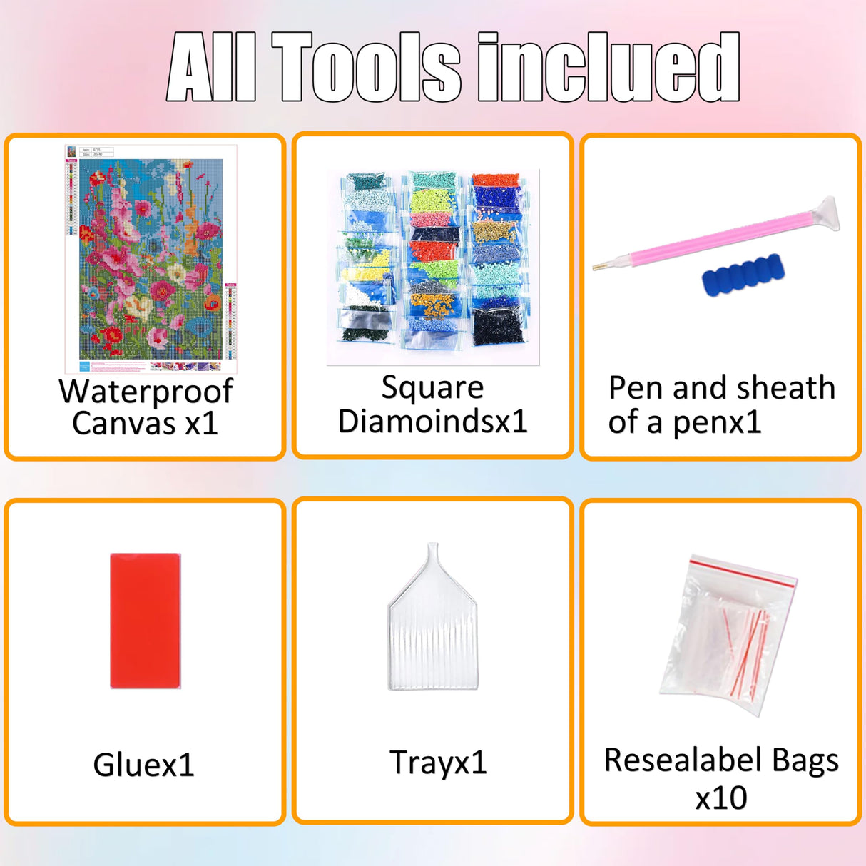 Wild Flowers Square Diamond Painting Kits - Square Drill Diamond Paintings Flowers,Square Diamond Art,DIY Flower Gem Painting for Adults and Crafts for Gifts and Home Wall Decor 12x16inch Ausanrl