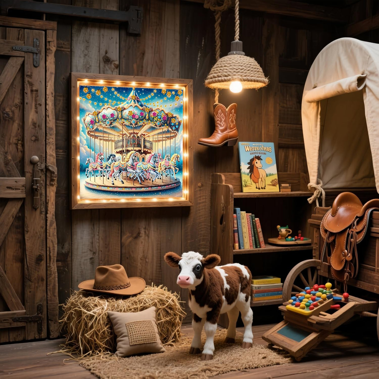 5D Diamond Art Kits for Adults,Carousel Special Shape Diamond Painting Kits for Beginners, DIY Crystal Diamond Dots Gem Art Craft for Home Decor 11.8x11.8 Inch Acelii