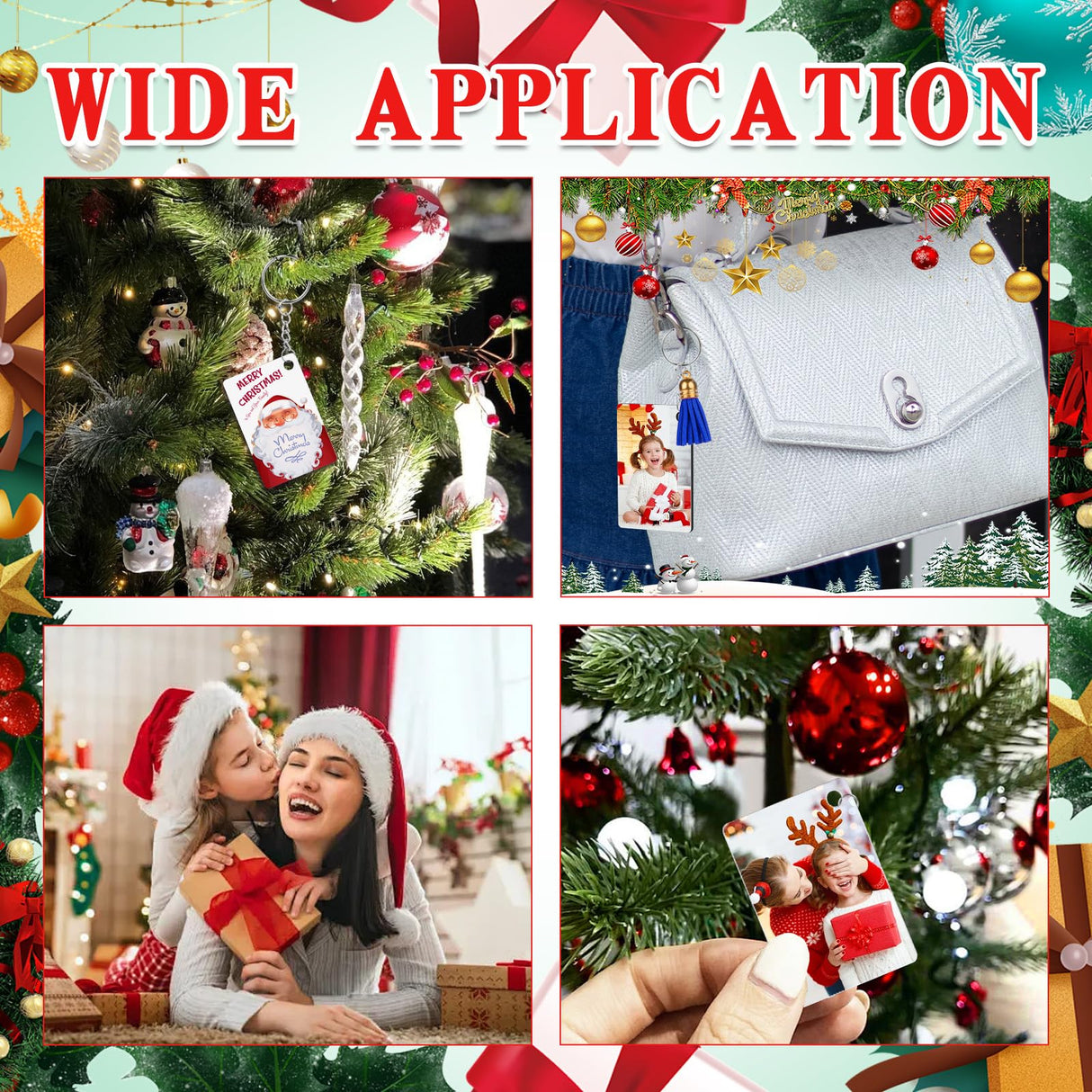 JNENERY Sublimation Keychain Blanks Bulk, 180PCS Rectangle Sublimation Blanks, MDF Keychain Blank Double Sided with Key Rings and Tassels for DIY Crafting JNENERY