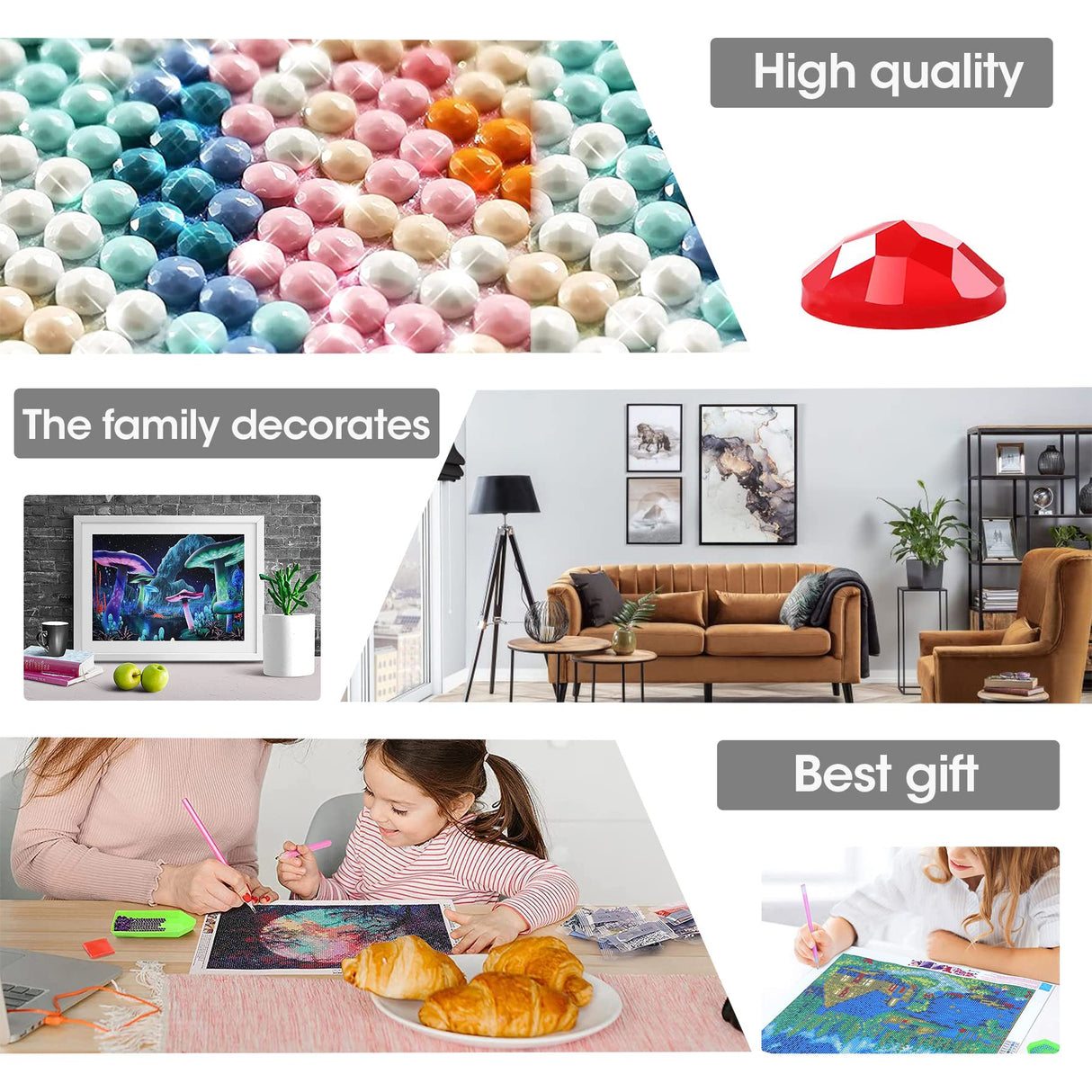 LOMSIOY Diamond Art Painting Kits Soccer for Adults Paint with Diamond Art Sport, Round Full Drill Crystal Rhinestone Crafts Gem Arts for Home Wall Decor 12x12 inch LOMSIOY