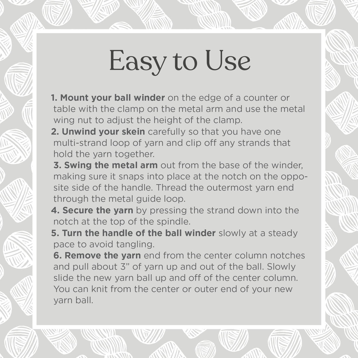 Knit Picks Yarn Ball Winder for Knitting and Crocheting Knit Picks