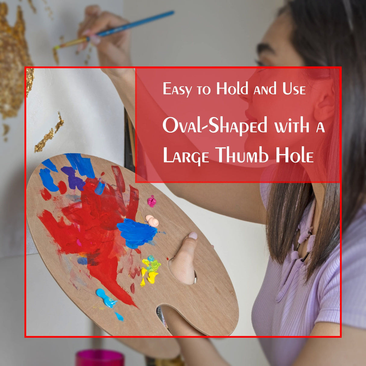 Mr. Pen Wooden Artist Palette, 2-pack Oil Palette Mr. Pen