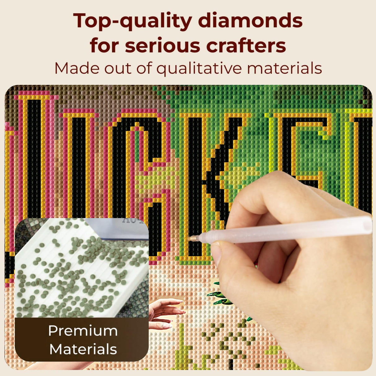 CRAFTHUB Wicked Diamond Art – Everyone Deserves The Chance to Fly – 5D Diamond Painting Kit & Tools – with Big Trays & Light Pens – Officially Licensed Merchandise – 25.6' x 15.7" CRAFTHUB