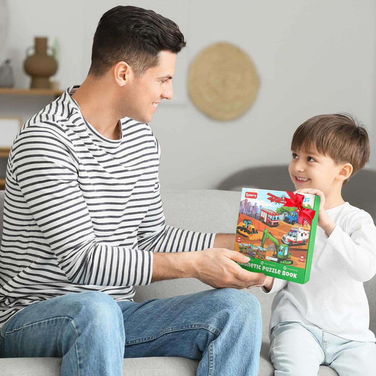 SYNARRY Vehicle Theme Magnetic Puzzles for Toddlers 3-5, 36 Pieces Travel Puzzles for Kids Ages 4-8, Car Airplane Road Trip Activities Magnet Games Toys for 3 4 5 6 Year Old Children Boys Girls Gifts SYNARRY