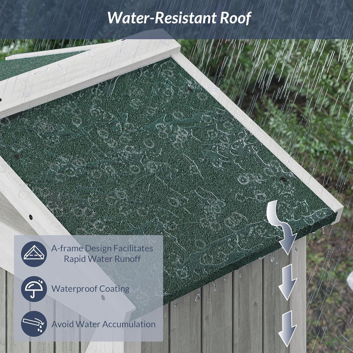 BELLEZE Outdoor Storage Cabinet with 4 Removeable Shelves, Wooden Garden Tall Storage Shed Lockable Tool Storage Cabinet with Waterproof Roof, Outside Tool Shed for Patio Lawn Yard Backyard - Gray BELLEZE