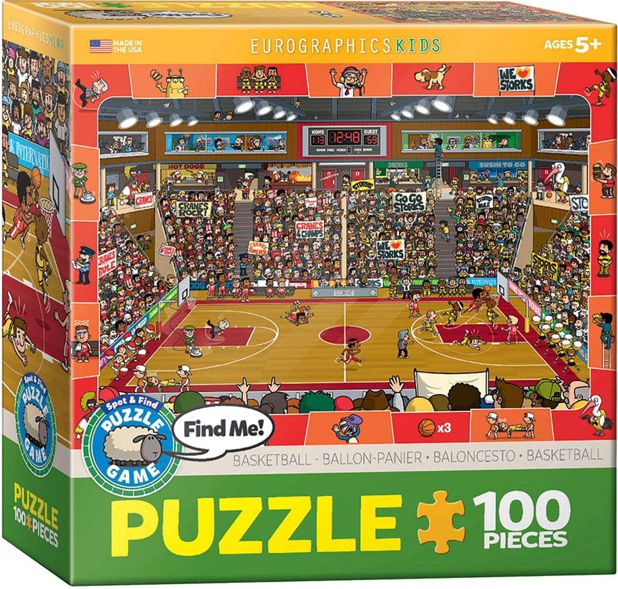 Basketball - Spot and Find Puzzle, 100-Piece EuroGraphics