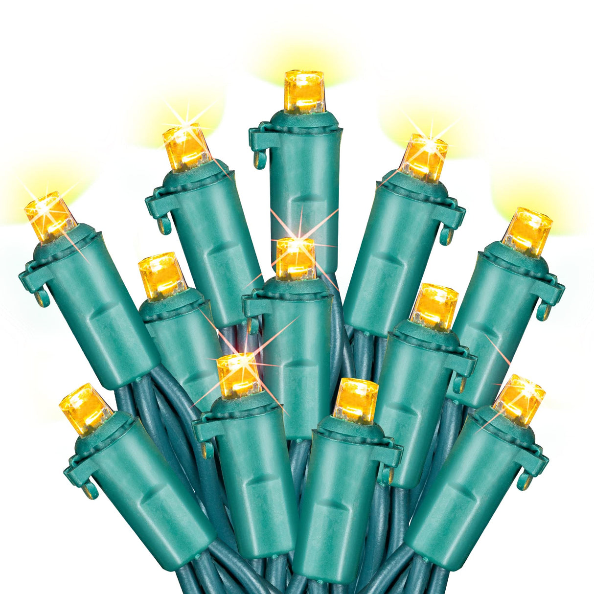 Dazzle Bright 33FT 100 LED Christmas String Lights Indoor Outdoor Waterproof, Warm White Christmas Lights Green Wire, Twinkle Lights Plug in for Tree Room Bedroom Wedding Xmas Decorations Dazzle Bright