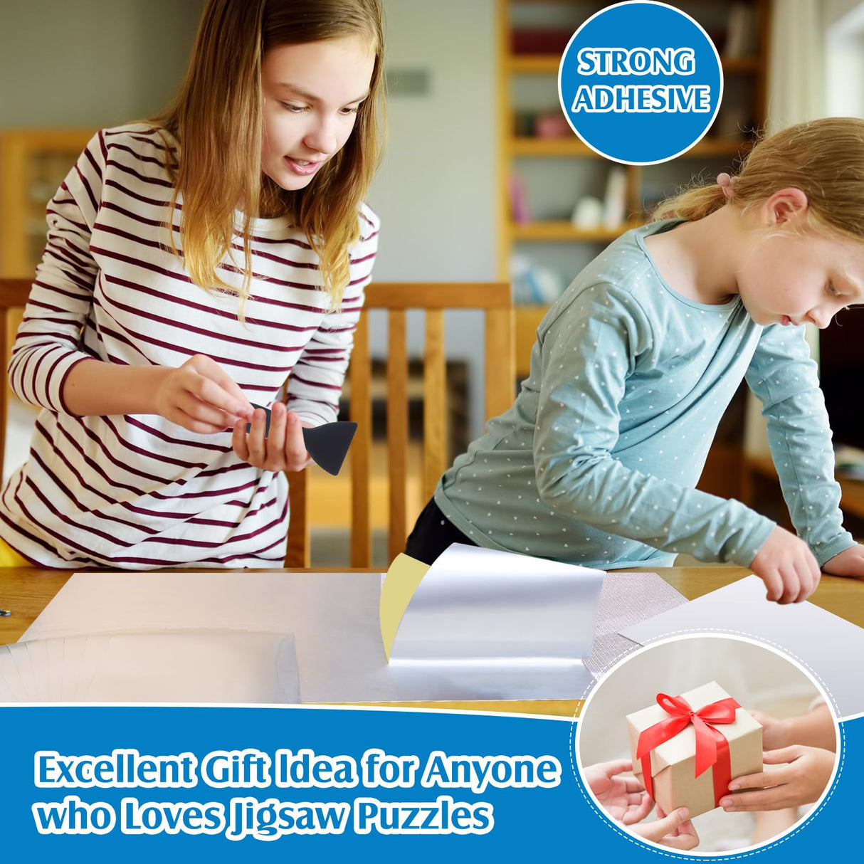 Fullhawl 24 Sheets Puzzle with 1 Pcs Plastic Scraper Puzzle Accessories Preserve 4 x 1000 Jigsaw Puzzles Fullhawl