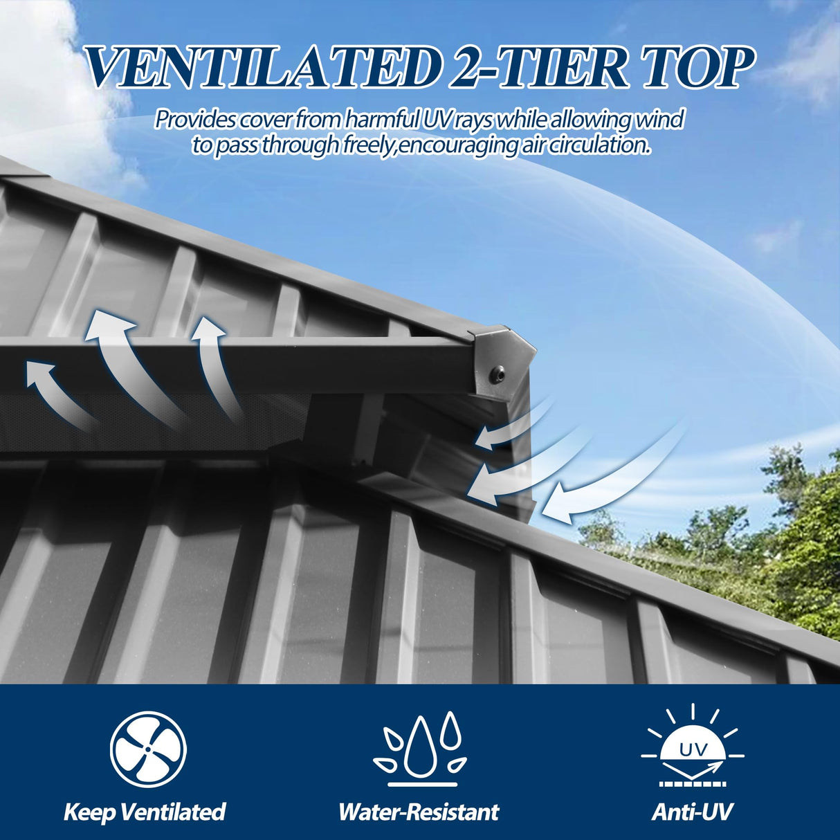 COVERONICS 11FT x 13FT Outdoor Cedar Wooden Gazebo - Patio Wood Frame Gazebo with Galvanized Steel Hardtop, Heavy-Duty Hardtop Gazebo for Garden, Poolside, Deck, Backyard COVERONICS