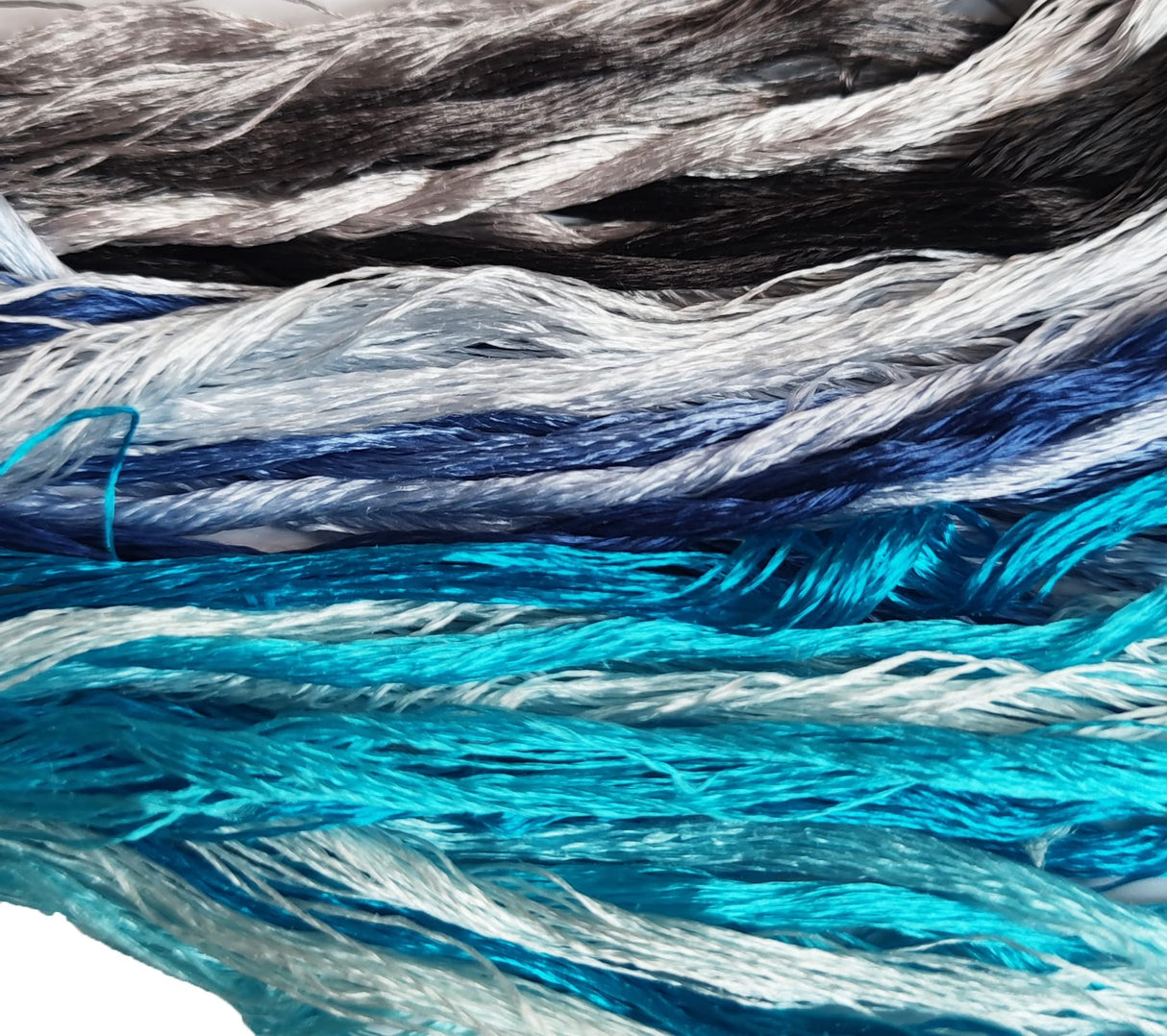 levylisa 12 Skeins Mulberry Silk Floss Embroidery Thread Floss-Cross Stitch Threads China Silk Woven Jewelry Threads DIY Sewing Kits (Blue Gradient) levylisa