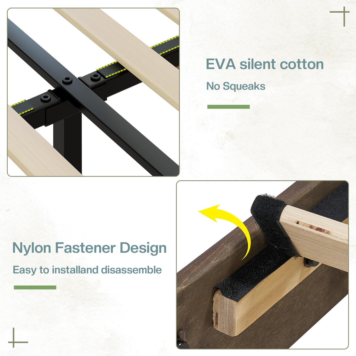 Jocisland Farmhouse Solid Wood Full Size Bed Frame with 48'' High Headboard, Rustic Platform Bed with Under-Bed Storage, No Box Spring Needed, Heavy Duty Support for Small Bedroom, Dark Brown Jocisland