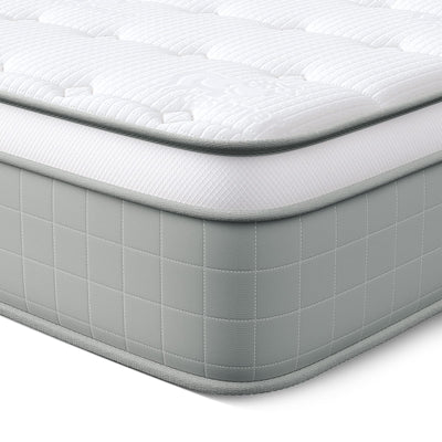 Vesgantti Full Size Mattress, 12 Inch Innerspring Hybrid Full Mattress in a Box, Pressure Relief Pocket Spring Double Bed Mattress with Memory Foam & Knitted Fabric, Medium Firm, CertiPUR-US