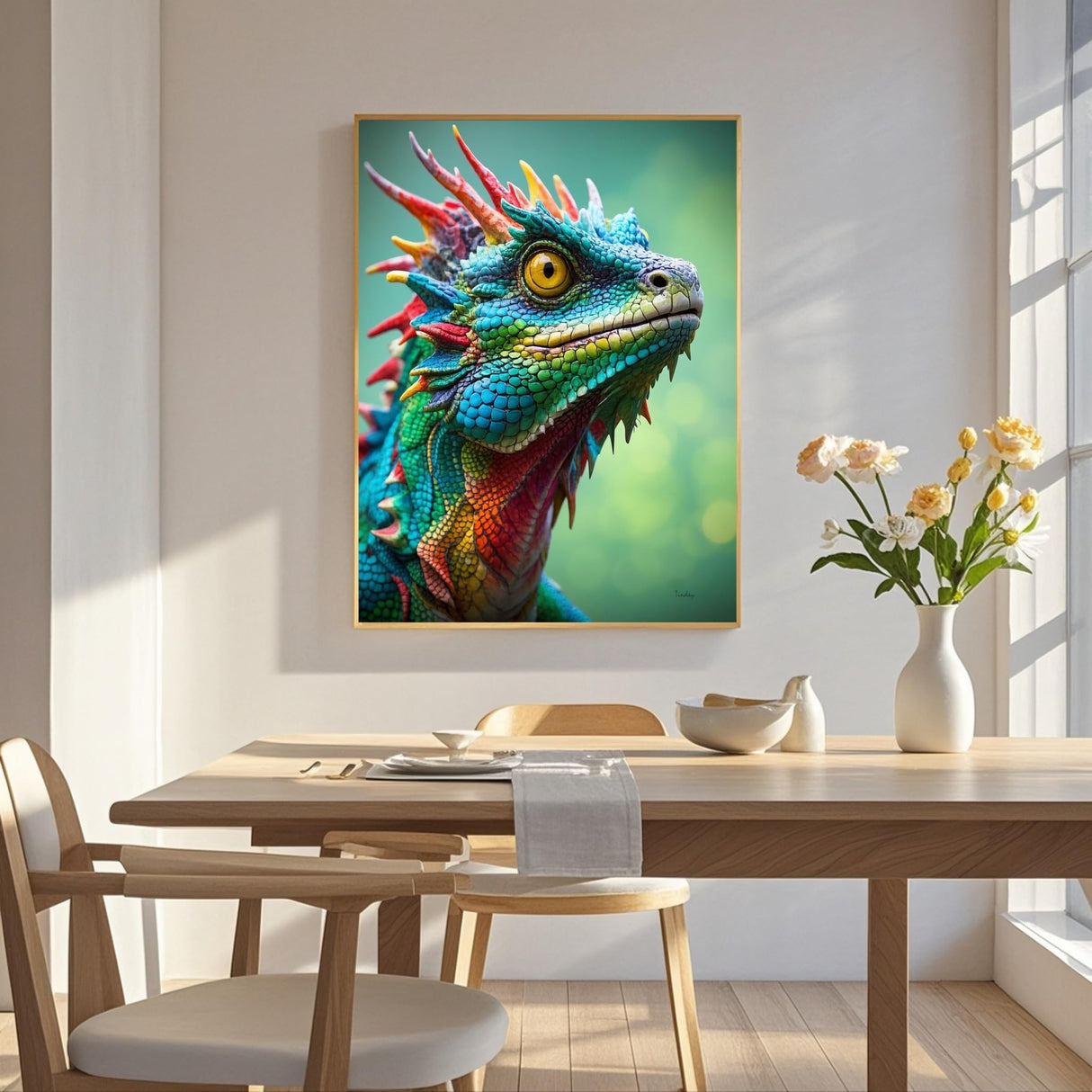 TINDAY Dragon Paint by Numbers Kit for Adults Paint by Numbers for Adults Beginner Painting by Number Kits for Adult on Canvas Acrylic Painting Home Decor Wall Art Gift for Birthday Family 16x20 in TINDAY