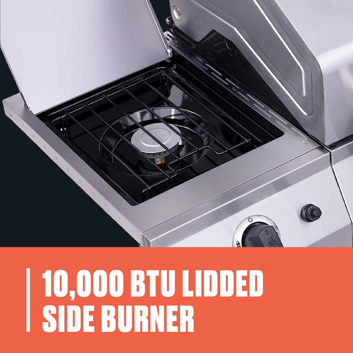 Charbroil Performance Series Convective 4-Burner with Side Burner Cabinet Propane Gas Grill, Stainless Steel - 463354021 Char-Broil