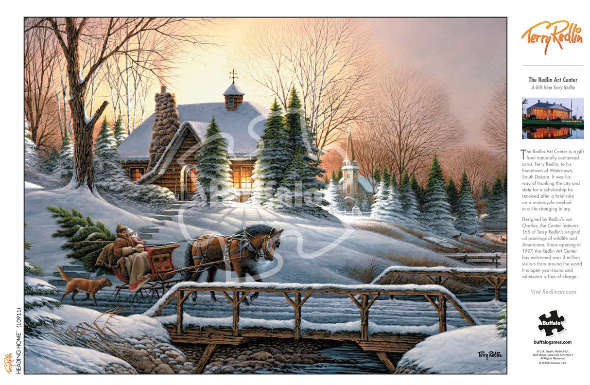 Buffalo Games - Terry Redlin - Heading Home - 1000 Piece Jigsaw Puzzle for Adults Challenging Puzzle Perfect for Game Nights - Finished Puzzle Size is 26.75 x 19.75 Buffalo Games