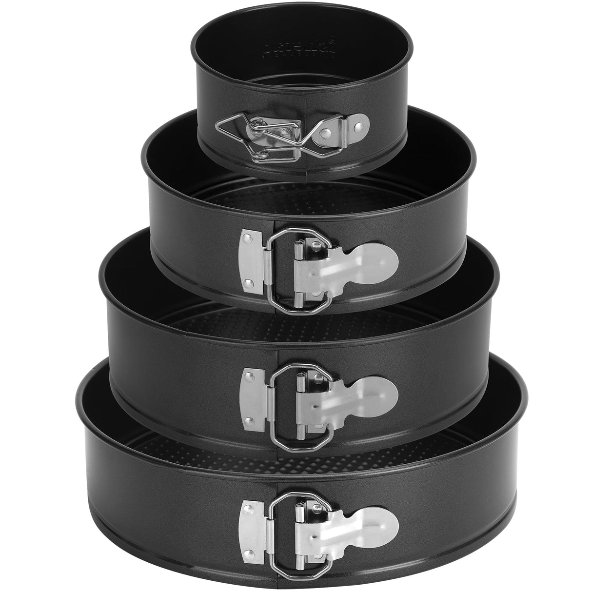 isheTao Cake Pan Set for Baking, Non-Stick Springform Pans Set of 4 (4, 7, 9 10inches), Round Cake Pans,Cheesecake Pan, Leak-Proof Cake Pans with Removable Bottom isheTao