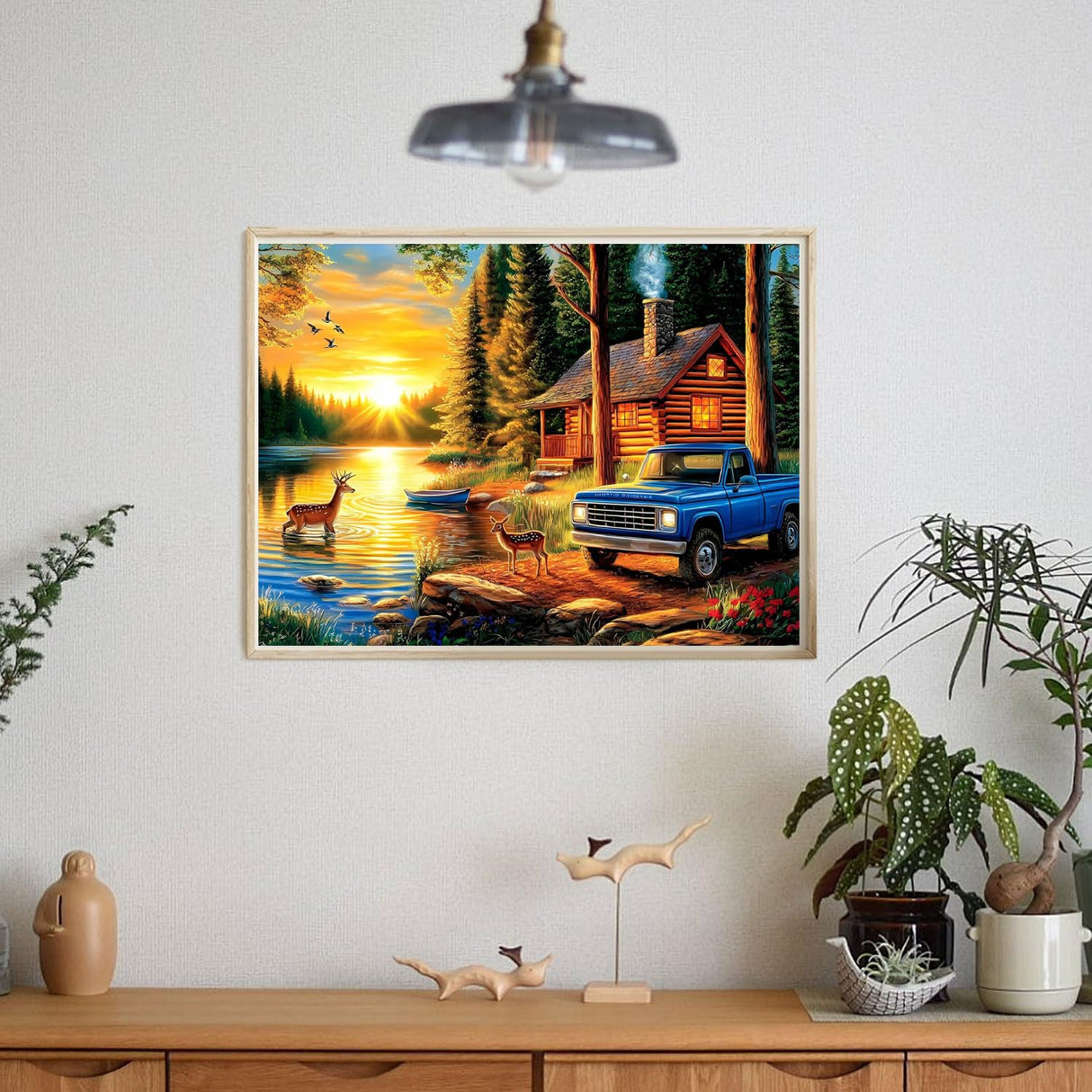 Diamond Art Kits for Adults Beginner- Deer Forest DIY Modern Diamond Painting Kits 5D Diamond Dots Gem Art Crafts with Tools- Round Full Drill Funny Crafts for Home Wall Decor&Gift-12x16 inch Fairyland JinWenn