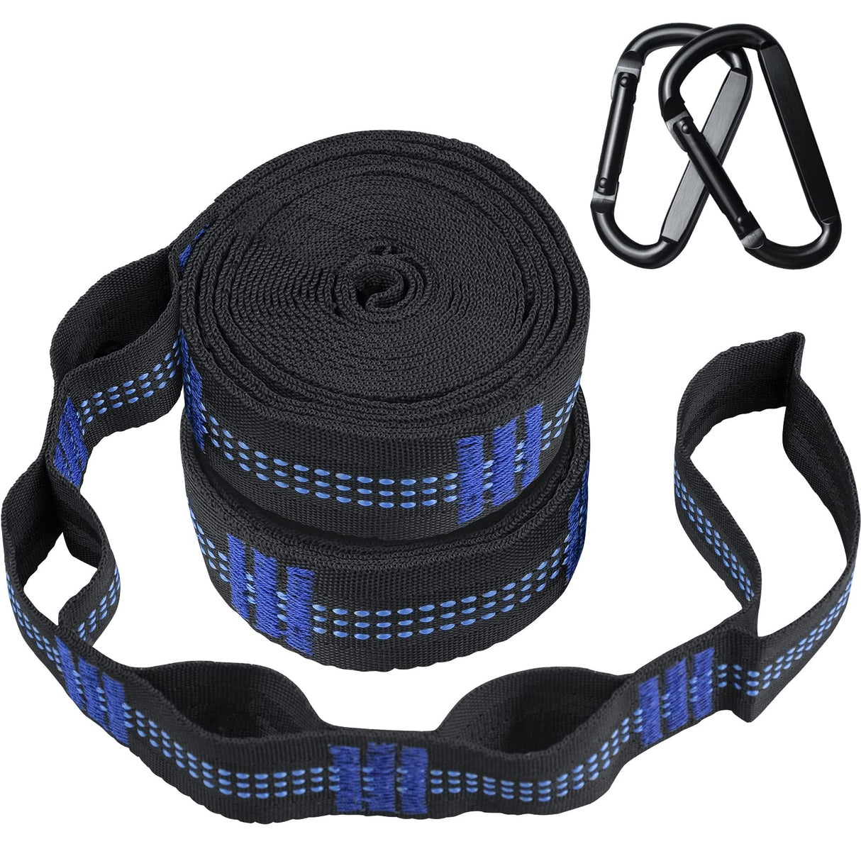 Hammock Straps – Camping Hammock Tree Straps Set, 20 ft Long Combined, 30+2 Loops, 2000 LBS Heavy Duty Straps for Hammock Suspension System Kit Raweao