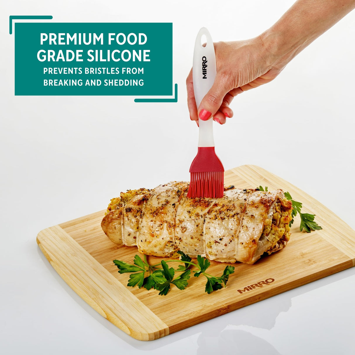 MIRRO Silicone Basting Brush, Red Mirro