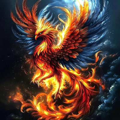 NEWENMO Phoenix Diamonds Painting Kits for Adults Beginner DIY 5D Phoenix Diamond Art Paint with Round Diamonds, Full Drill Gem Art Phoenix Diamonds Painting for Craft Home Wall Decor 12x12 in