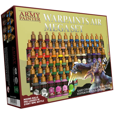The Army Painter Warpaints Air Mega Set - Non-Toxic Water Based Airbrush paint set – paint and primer for Tabletop Roleplaying, Boardgames, and Wargames Miniature Model Painting