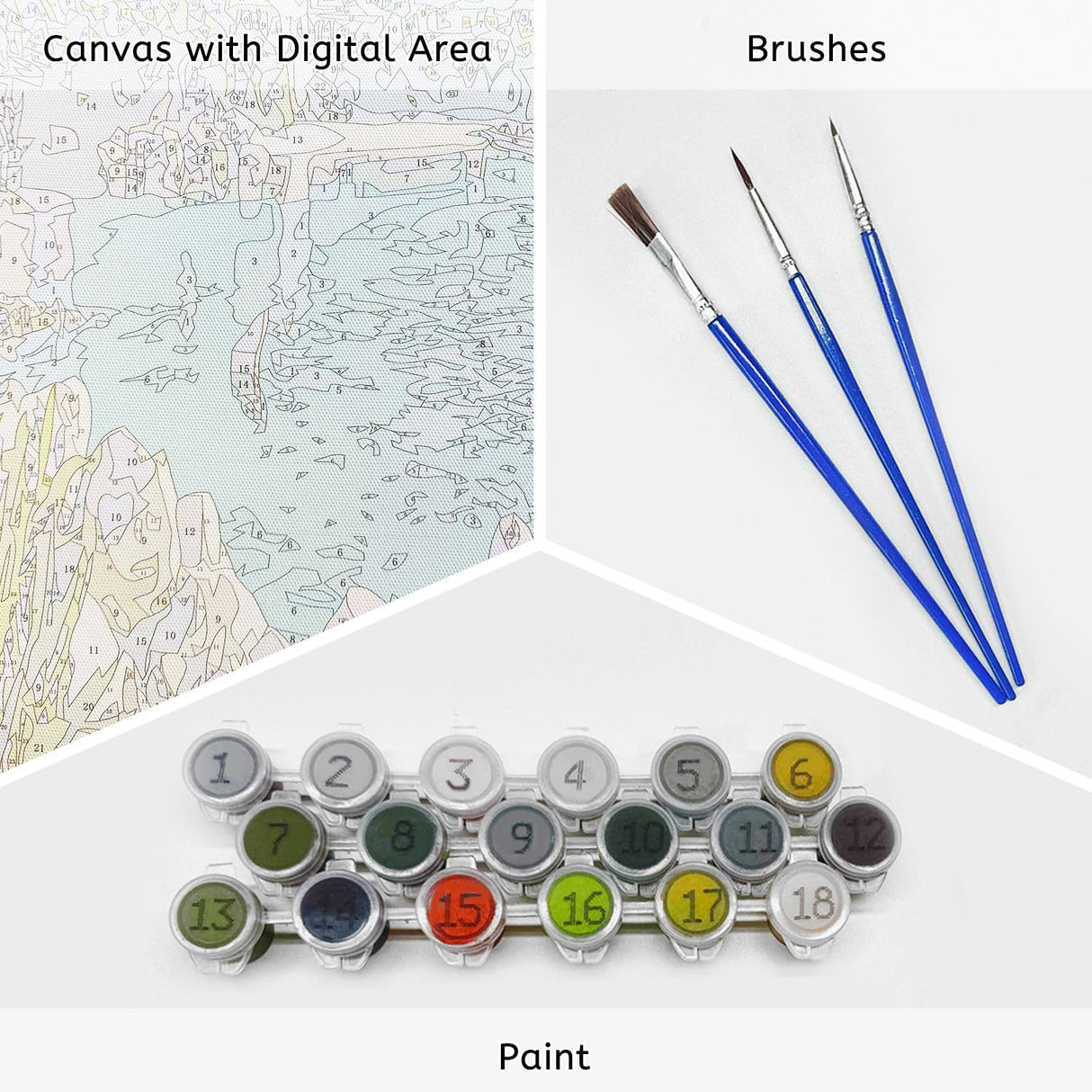 VETEB Paint by Numbers Kit for Adults Beginner Great Wall China DIY Painting on Canvas by Numbers Acrylic Oil Painting for Home Decor Gifts 16"x20" VETEB