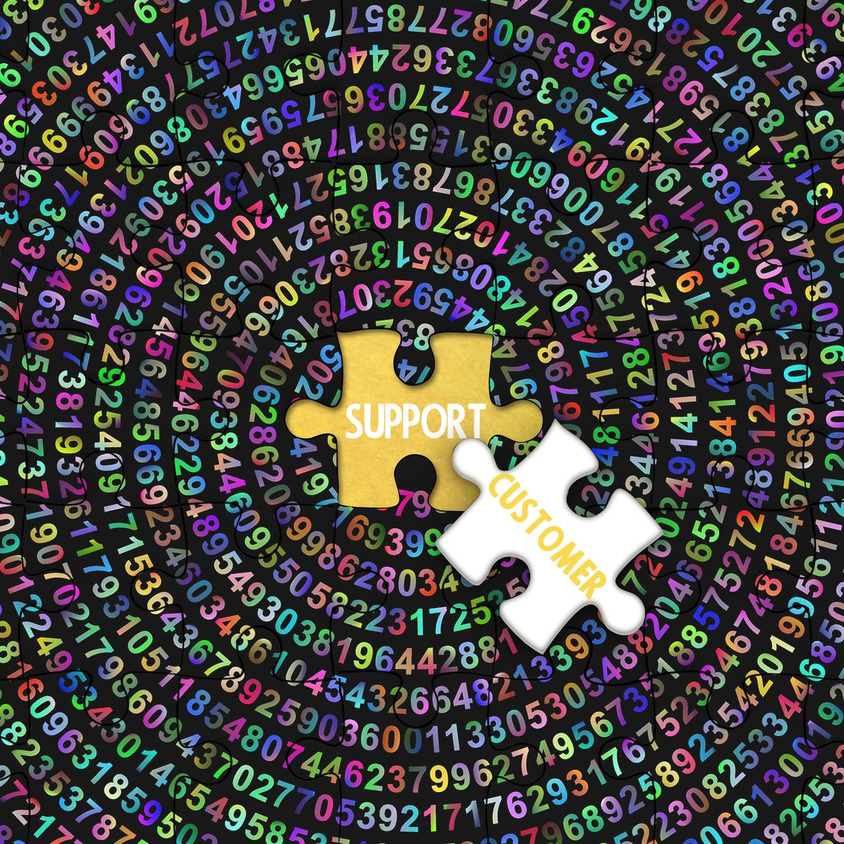 Pi π Day Puzzle for Adults 1000 Pieces, Round Rainbow Jigsaw Puzzle, Hard Impossible Puzzle by Number IdeaBazar