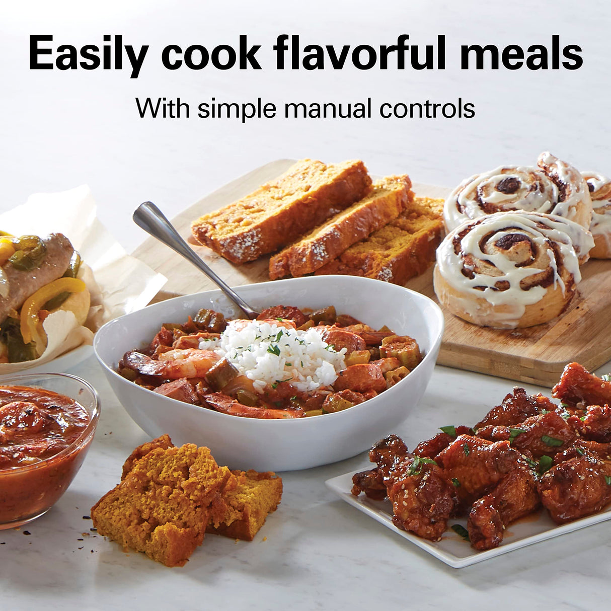 Hamilton Beach 4-Quart Slow Cooker with 3 Cooking Settings, Dishwasher-Safe Stoneware Crock & Glass Lid, Stainless Steel (33140G) Hamilton Beach